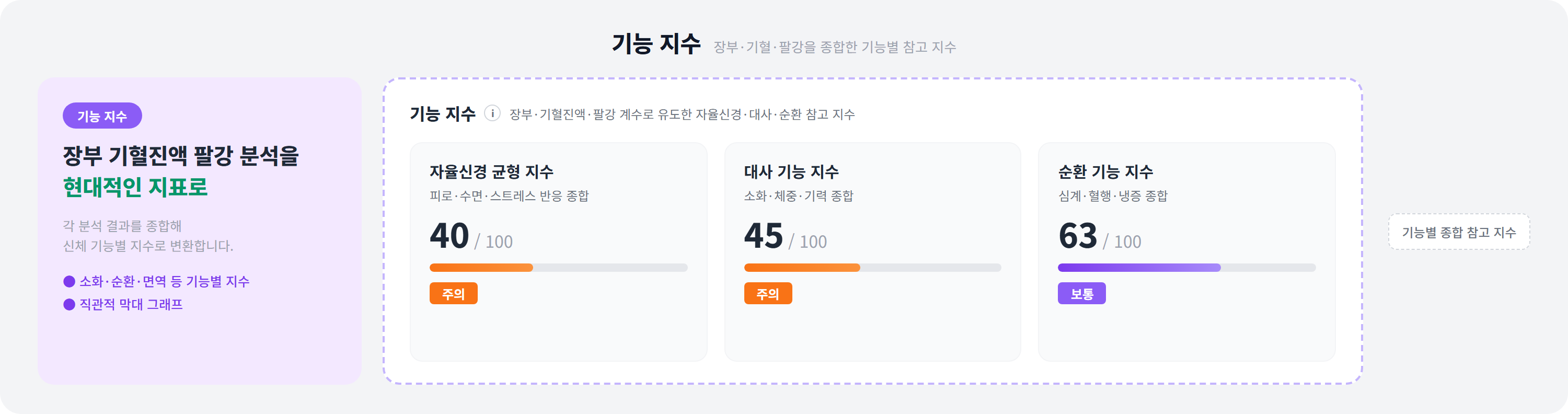 기능 지수 리포트